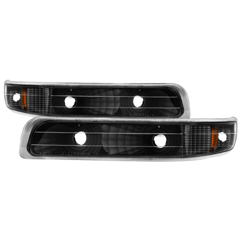 Spyder Auto - Xtune Chevy Silverado 99-02 Amber Reflector Bumper Lights Black CBL-JH-CS99-AM-BK - 5064271 - MST Motorsports