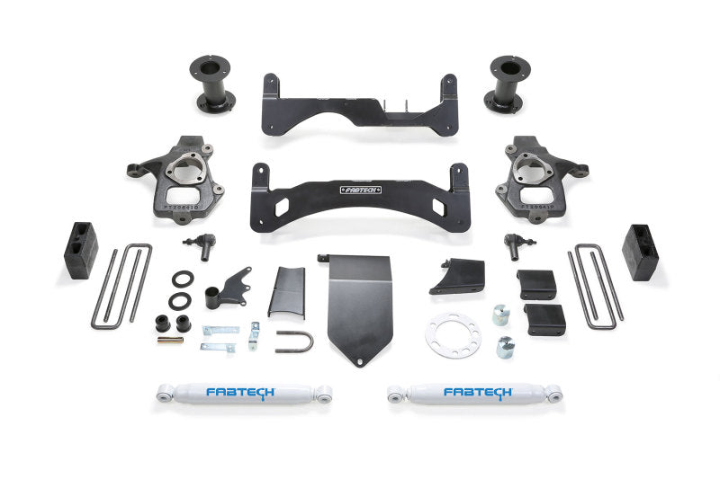 Fabtech - 6" BASIC SYS G2 W/ PERF SHKS 14-18 GM C/K1500 P/U W/ OE ALM OR STMP STL UCA - K1084 - MST Motorsports