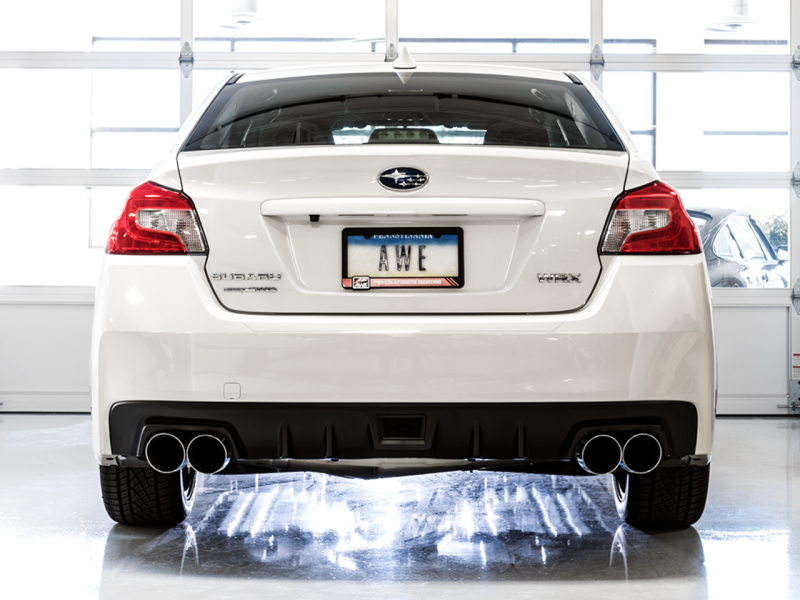 AWE Tuning - AWE Tuning 2015+ Subaru WRX VA Sedan Touring Edition Exhaust - Chrome Silver Tips (102mm) - 3015-42098 - MST Motorsports