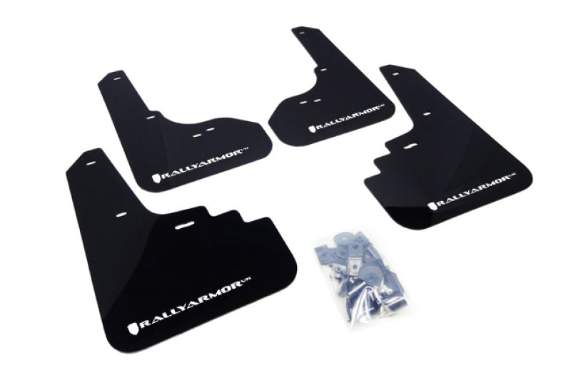 Rally Armor - Black Mud Flap/White Logo - MF4-UR-BLK/WH - MST Motorsports