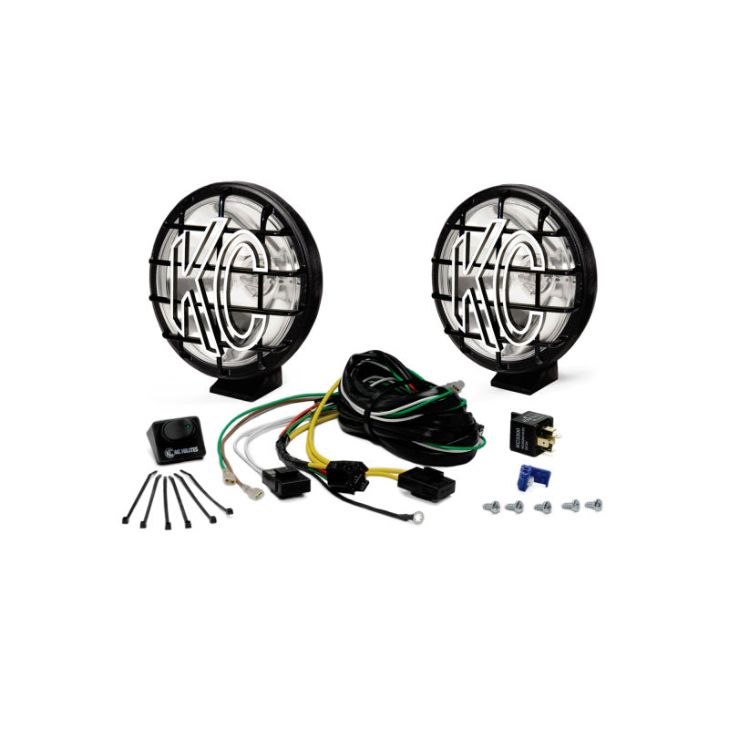 KC HiLiTES - 5" Apollo Pro Halogen Pair Pack System - Black - KC 450 (Spot Beam) - 450 - MST Motorsports