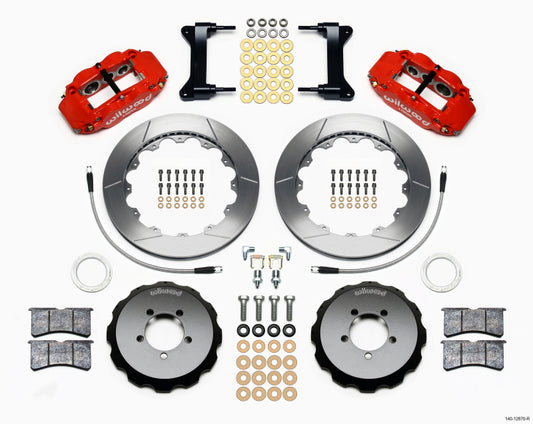 Wilwood - Wilwood Narrow Superlite 6R Front Hat Kit 12.88in Red 2012-Up Toyota / Scion FRS w/ Lines - 140-12870-R - MST Motorsports