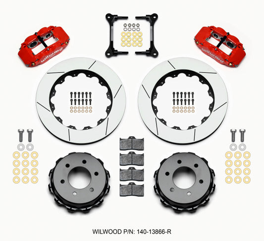 Wilwood - Wilwood Narrow Superlite 4R RearTruck Kit 14.25in Red 2012-Up Ford F150 (6 lug) - 140-13866-R - MST Motorsports