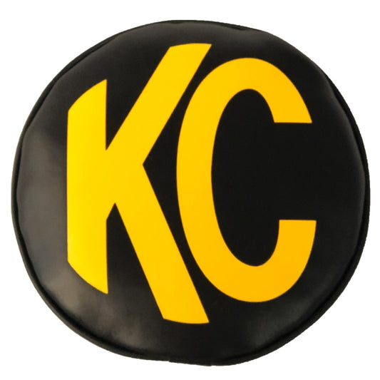 KC HiLiTES - KC 8" Vinyl Cover - Black with Yellow KC Logo (pr) - KC 5802 - 5802 - MST Motorsports