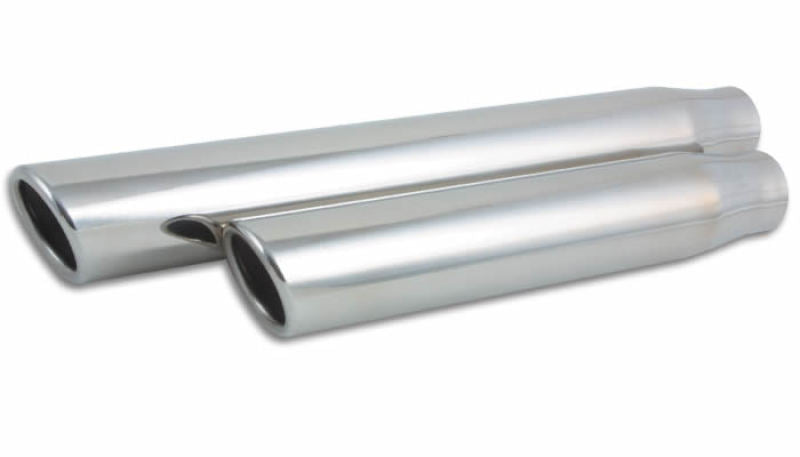 Vibrant - 3.5" Round Stainless Steel Tip (Single Wall, Angle Cut) - 3" inlet, 11" long - 1578 - MST Motorsports