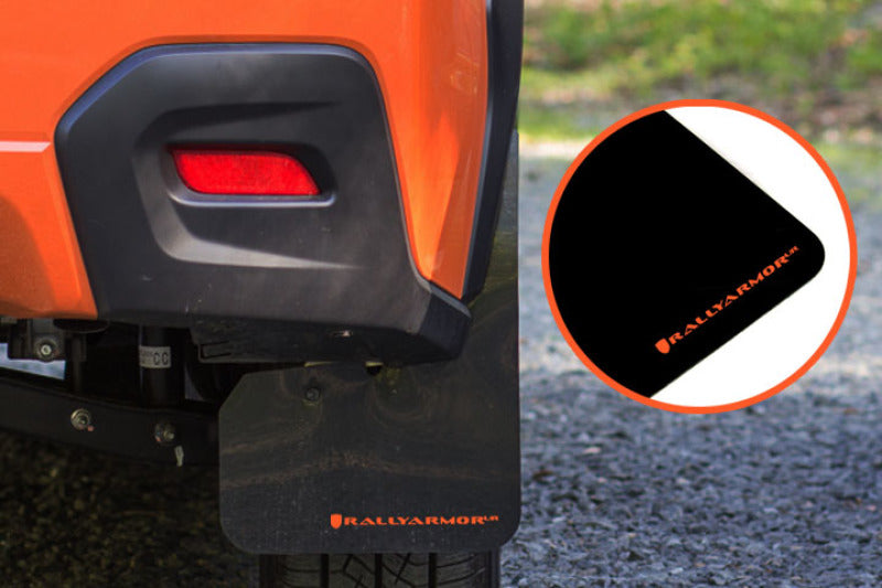 Rally Armor - Black Mud Flap/Orange Logo - MF26-UR-BLK/OR - MST Motorsports