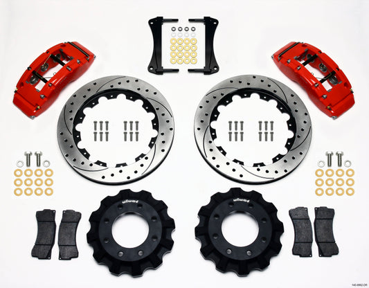 Wilwood - Wilwood TC6R Front Kit 16.00in Drilled Red 1999-2014 GM Truck/SUV 1500 - 140-8992-DR - MST Motorsports