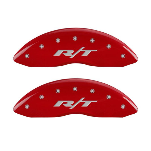 MGP - MGP 4 Caliper Covers Engraved Front & Rear RT1-Truck Red finish silver ch - 55001SRT1RD - MST Motorsports