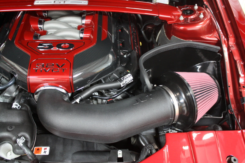 JLT - JLT 11-14 Ford Mustang GT Series 2 Black Textured Cold Air Intake Kit w/Red Filter - Tune Req - CAI2-FMG-11 - MST Motorsports