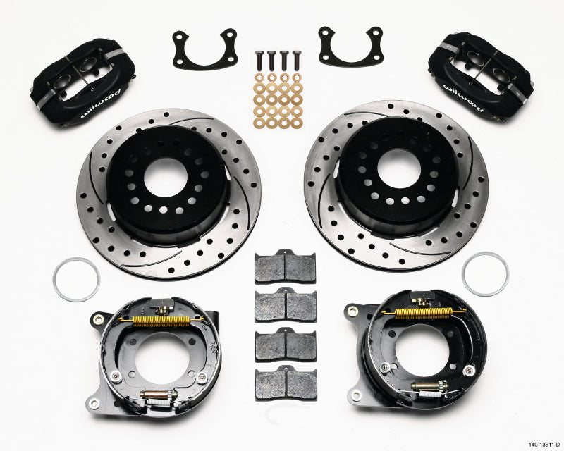 Wilwood - Wilwood Forged Dynalite P/S Park Brake Kit Drilled BOP Axle 2.75in Bearing 2.75 Offset - 140-13511-D - MST Motorsports