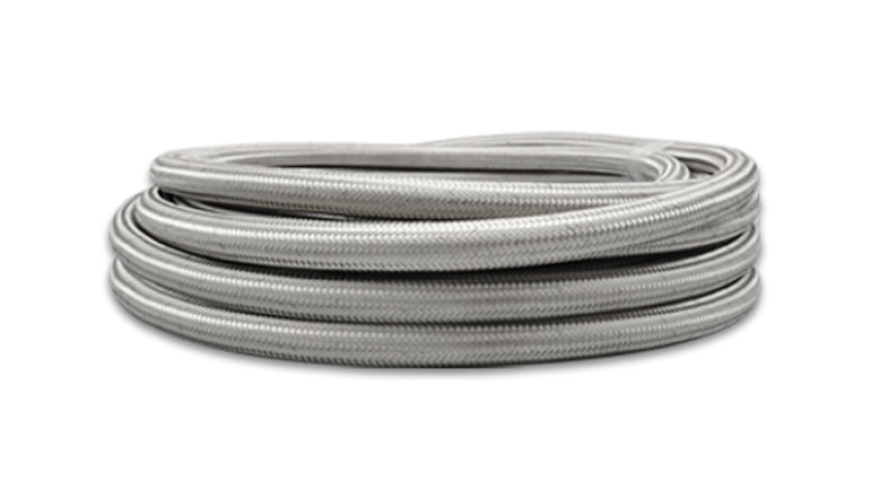 Vibrant - 20ft Roll of Stainless Steel Braided Flex Hose; AN Size: -6; Hose ID 0.34" - 11926 - MST Motorsports