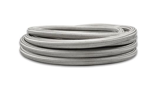 Vibrant - 20ft Roll of Stainless Steel Braided Flex Hose with PTFE Liner; AN Size: -6 - 18426 - MST Motorsports