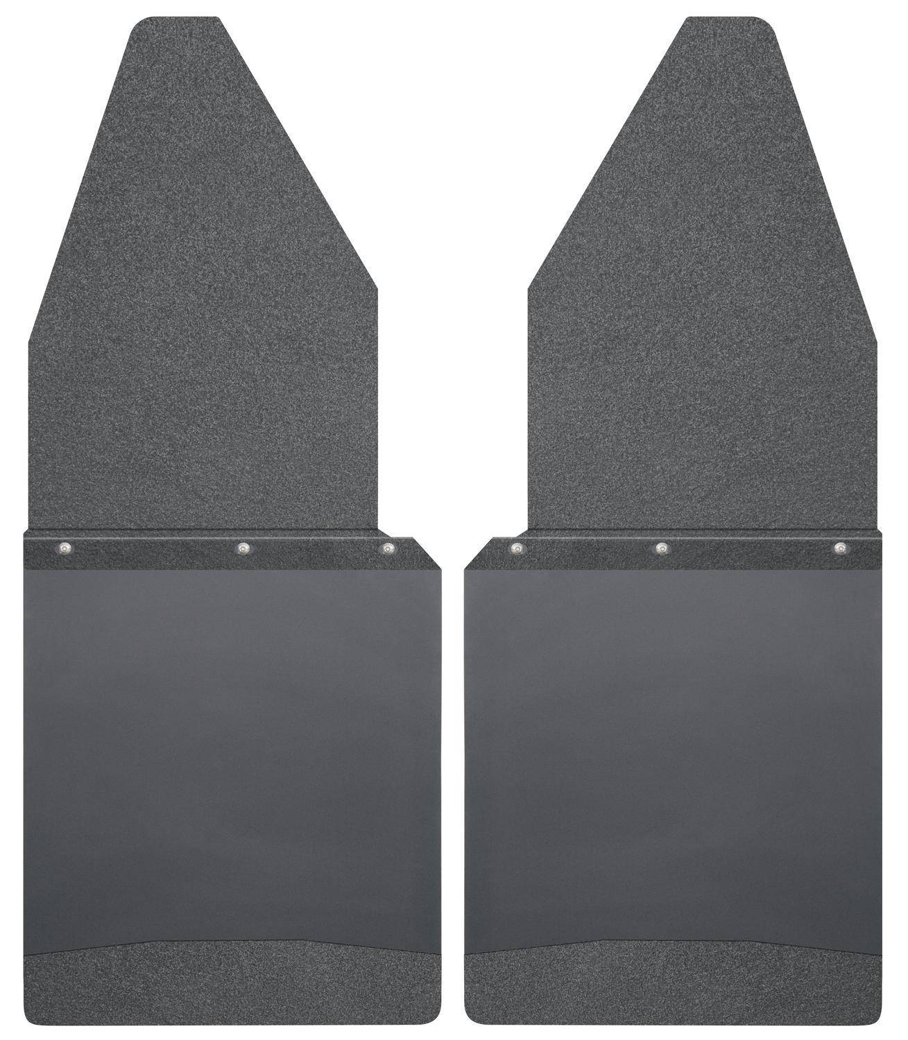 Husky Liners - Kick Back Mud Flaps 12" Wide - Black Top and Black Weight - 17105 - MST Motorsports