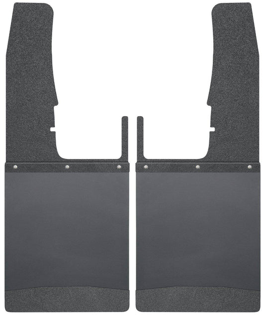 Husky Liners - Kick Back Mud Flaps Front 12" Wide - Black Top and Black Weight - 17103 - MST Motorsports