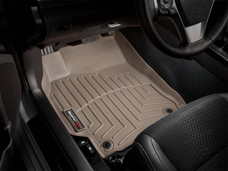 WeatherTech - WeatherTech 14+ Chevrolet Silverado/GMC Sierra Crew and Double Cab Front FloorLiners - Tan - 456071 - MST Motorsports